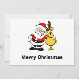 Cartão De Festividades Caneca do Papai Noel e Rena