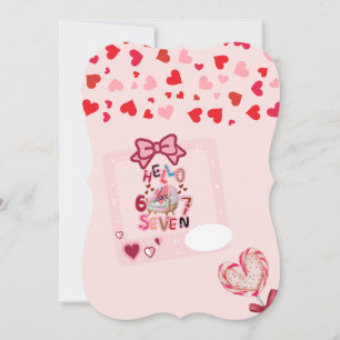 Cartão De Festividades Caneca Rosa Brilhante e Corações Feliz Dia dos Nam