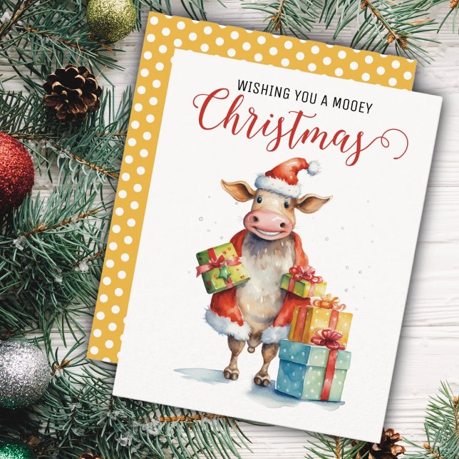Cartão De Festividades Caneta de Vaca de Natal (Criador carregado)