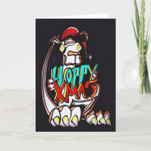 Cartão De Festividades canguru engraçado, Xmas Hoppy