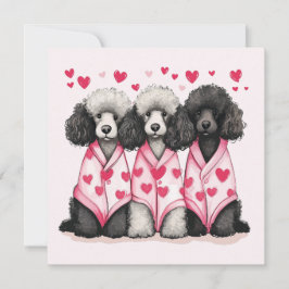 Cartão De Festividades Caninos Padrão do dia de os namorados