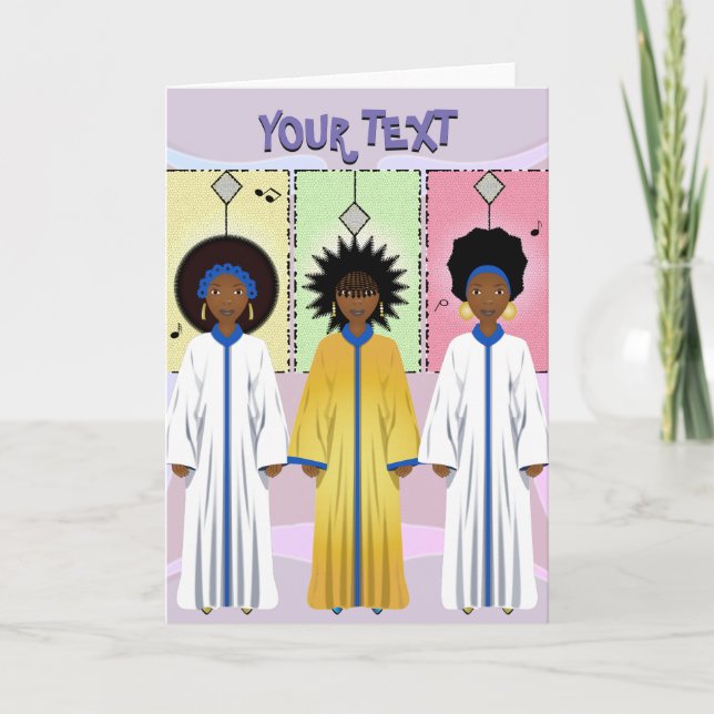 Cartão De Festividades Canto de Natal dos Cantores Afro-Americanos (Frente)