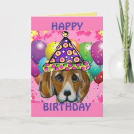 CARTÃO DE FESTIVIDADES CÃO BEAGLE