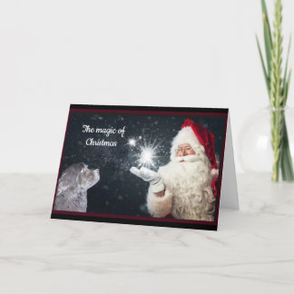 Cartão De Festividades Cão da Terra Nova Natal