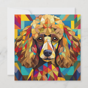 Cartão De Festividades Cão de Cubismo AI