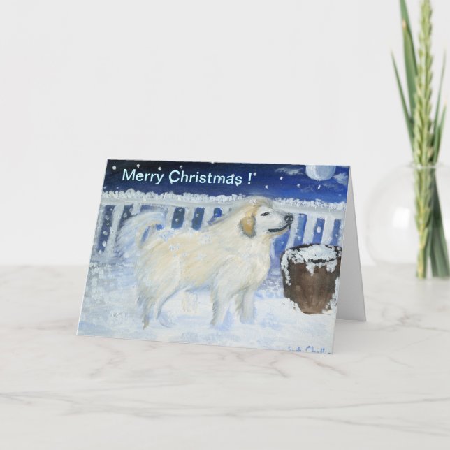 Cartão De Festividades Cão do Feliz Natal (Frente)