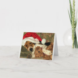 Cartão De Festividades Cão do lebreiro do papai noel do sono Snoopy -