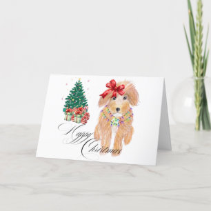 Cartão De Festividades Cão Feliz Natal Babá 