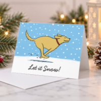 Cão Feliz Natal | Deixe Nevar | Xmas Fofo
