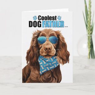 Cartão De Festividades Cão Field Spaniel Pai Mais Giro Dia dos Pais