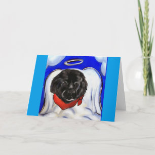 Cartão De Festividades Cão Terra Nova