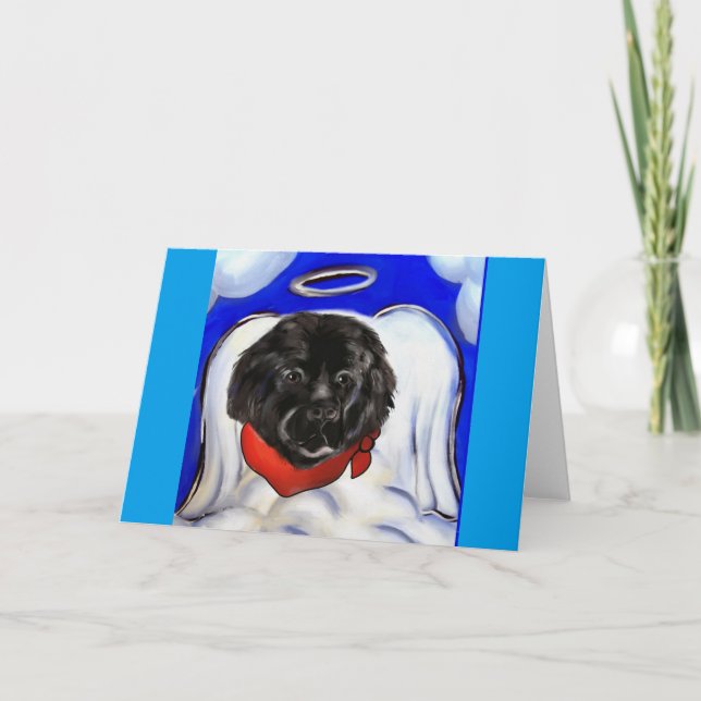 Cartão De Festividades Cão Terra Nova (Frente)