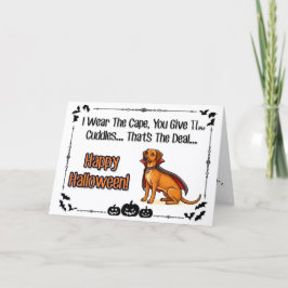 Cartão De Festividades Cão Vampiro - Comandante de Abraços de Halloween C