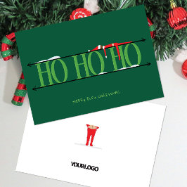 Cartão De Festividades Caos de Elfo Verde Caçador Natal Corporativo