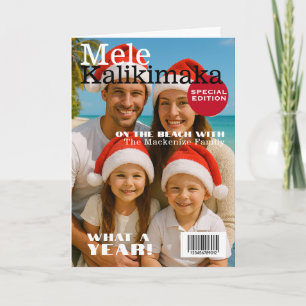 Cartão De Festividades Capa de Revista Mele Kalikimaka Personalizada