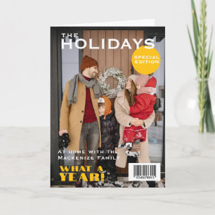 Cartão De Festividades Capa de Revista Personalizada de Natal