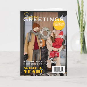 Cartão De Festividades Capa de Revista Personalizada de Natal