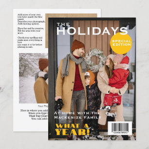 Cartão De Festividades Capa de Revista Personalizada de Natal