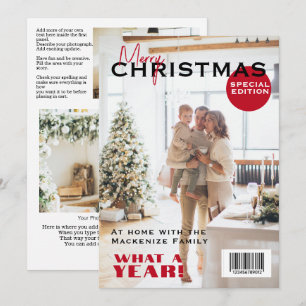 Cartão De Festividades Capa de Revista Personalizada de Natal