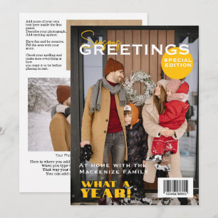 Cartão De Festividades Capa de Revista Personalizada de Natal