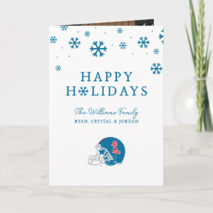 Cartão De Festividades Capacete de Futebol Ole Miss   Azul Claro