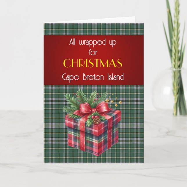 Cartão De Festividades Cape Breton Provincial Tartan Holiday Card (Frente)