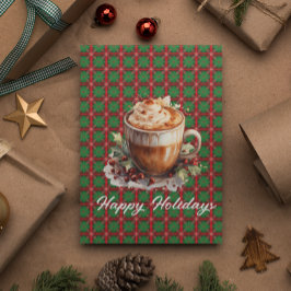 Cartão De Festividades Cappucino Festivo Personalizável