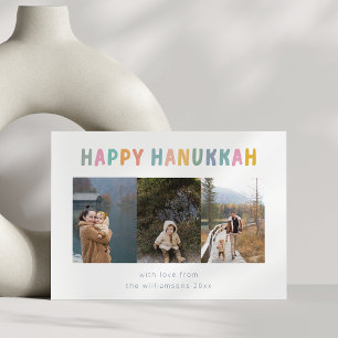 Cartão De Festividades Caprichoso Feliz Hanukkah Múltipla Foto Quatro