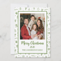 Caprichoso Verde Desenhado à Mão com Rabiscos