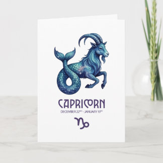 Cartão De Festividades Capricorn Birthday Card