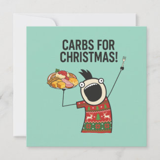 Cartão De Festividades Carbs Para O Natal Comida Divertida Para Amantes D
