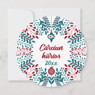 Cartão De Festividades Cărciun hărios, Saudação de Natal Vlach Aromanian