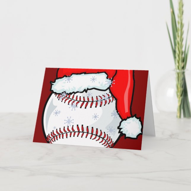 Cartão De Festividades Card - Baseball Christmas (Frente)
