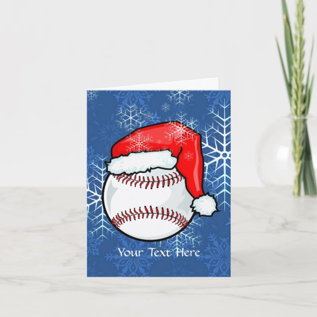 Cartão De Festividades Card - Baseball Christmas (Frente)