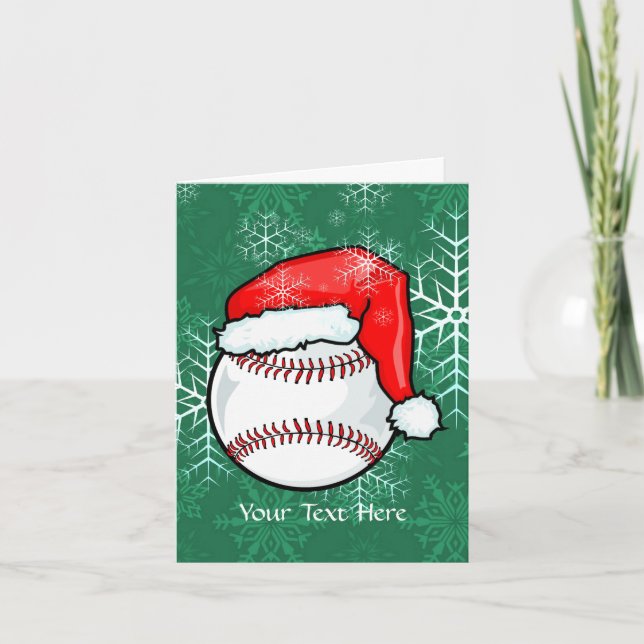 Cartão De Festividades Card - Baseball Christmas (Frente)
