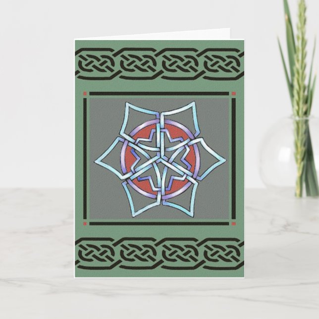 Cartão De Festividades card- celtic snowflake by talkingfox (Frente)