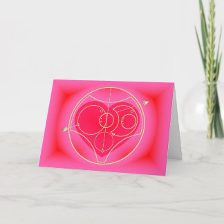 Cartão De Festividades Card: I Love You - Pink Heart