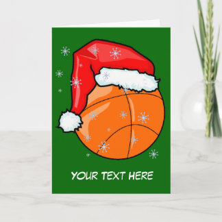 Cartão De Festividades Card - Santa Basketball