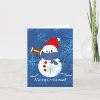 Cartão De Festividades Card - Snowman Football
