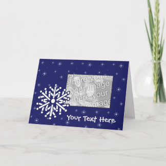 Cartão De Festividades Card Template - Snowflakes
