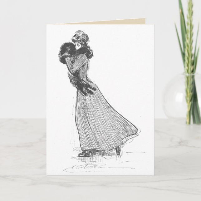 Cartão De Festividades Card —winter poem inside (Frente)