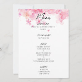 Cartão De Festividades Cardápio de casamento rústico com flores silvestre