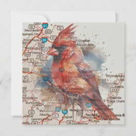 Cartão De Festividades Cardeal no Roteiro da Virgínia
