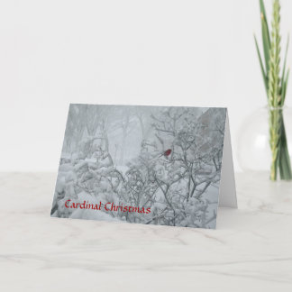 Cartão De Festividades Cardinal Natal