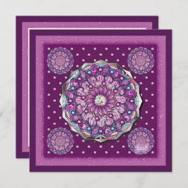 Cartão De Festividades Cardinal Red Rosace