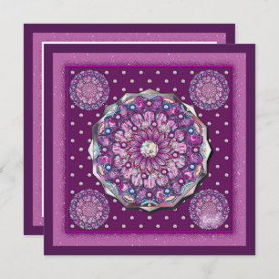 Cartão De Festividades Cardinal Red Rosace