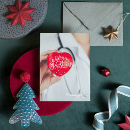 Cartão De Festividades Cardiologia Médica Saúde Ano Novo Xmas