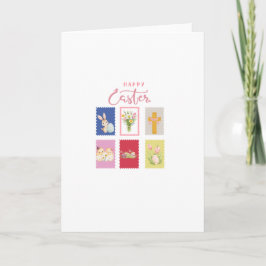 Cartão De Festividades Carimbo Feliz Páscoa