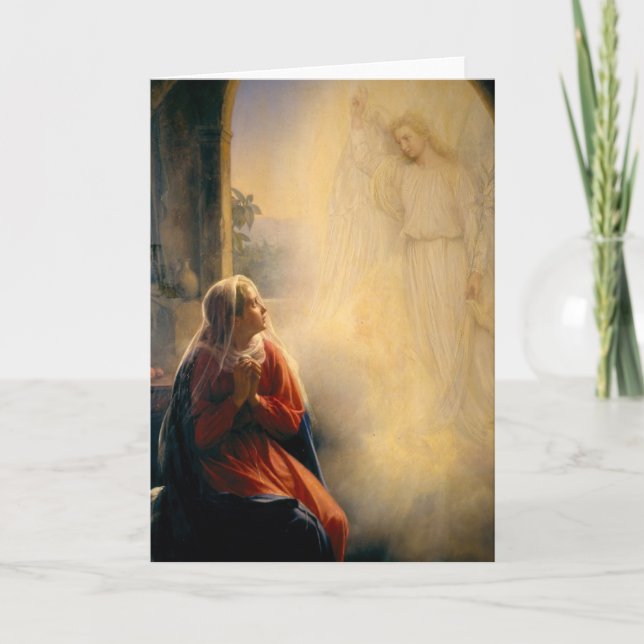 Cartão De Festividades Carl Heinrich Bloch - o aviso (Frente)