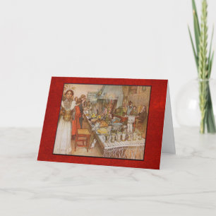 Cartão De Festividades Carl Larsson Christmas Eve with Custom Text